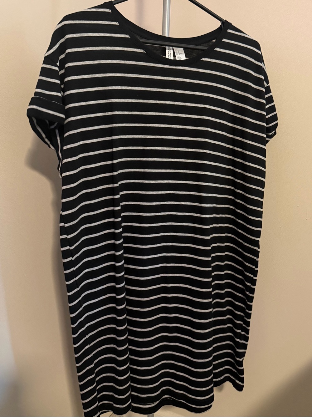 Black & Grey T-shirt Dress